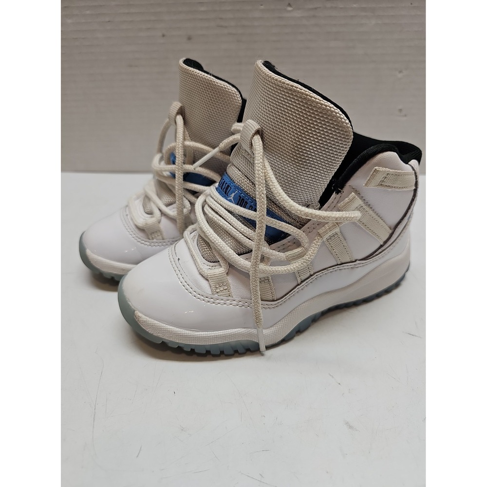 Jordan 11 Retro Legend Blue, White, Black, Toddler Size 12C Sneaker
